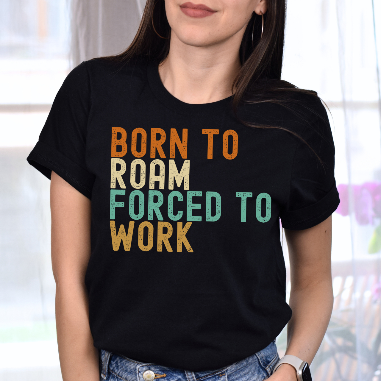 Born to Roam Forced to Work Unisex Tee