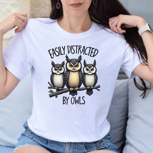 Easily Distracted by Owls Tee