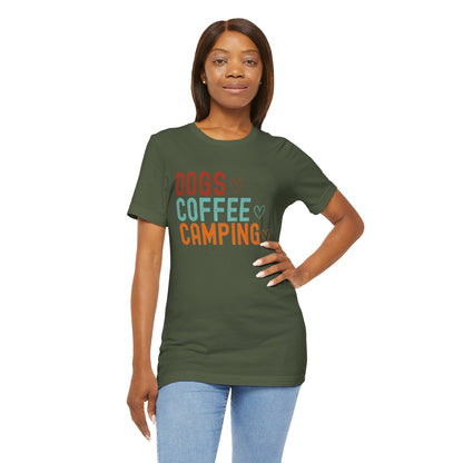 Dogs, Coffee, Camping Tee