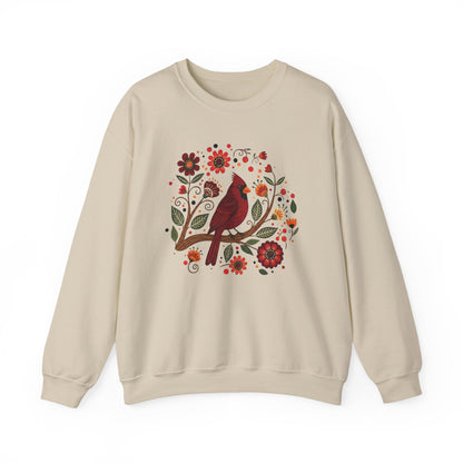 Folk Art Cardinal Sweatshirt