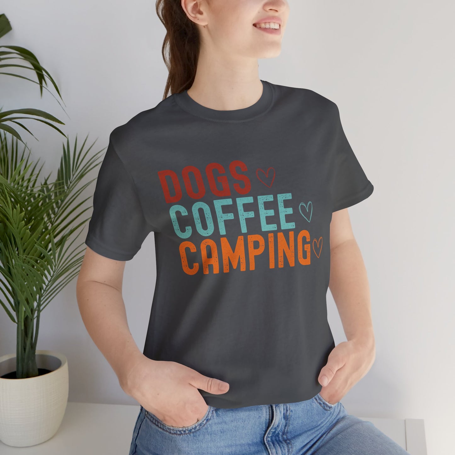 Dogs, Coffee, Camping Tee