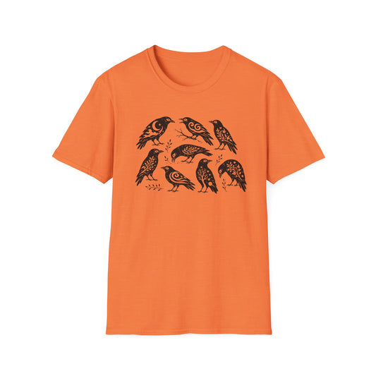 Folk Art Crows Tee (Gildan)
