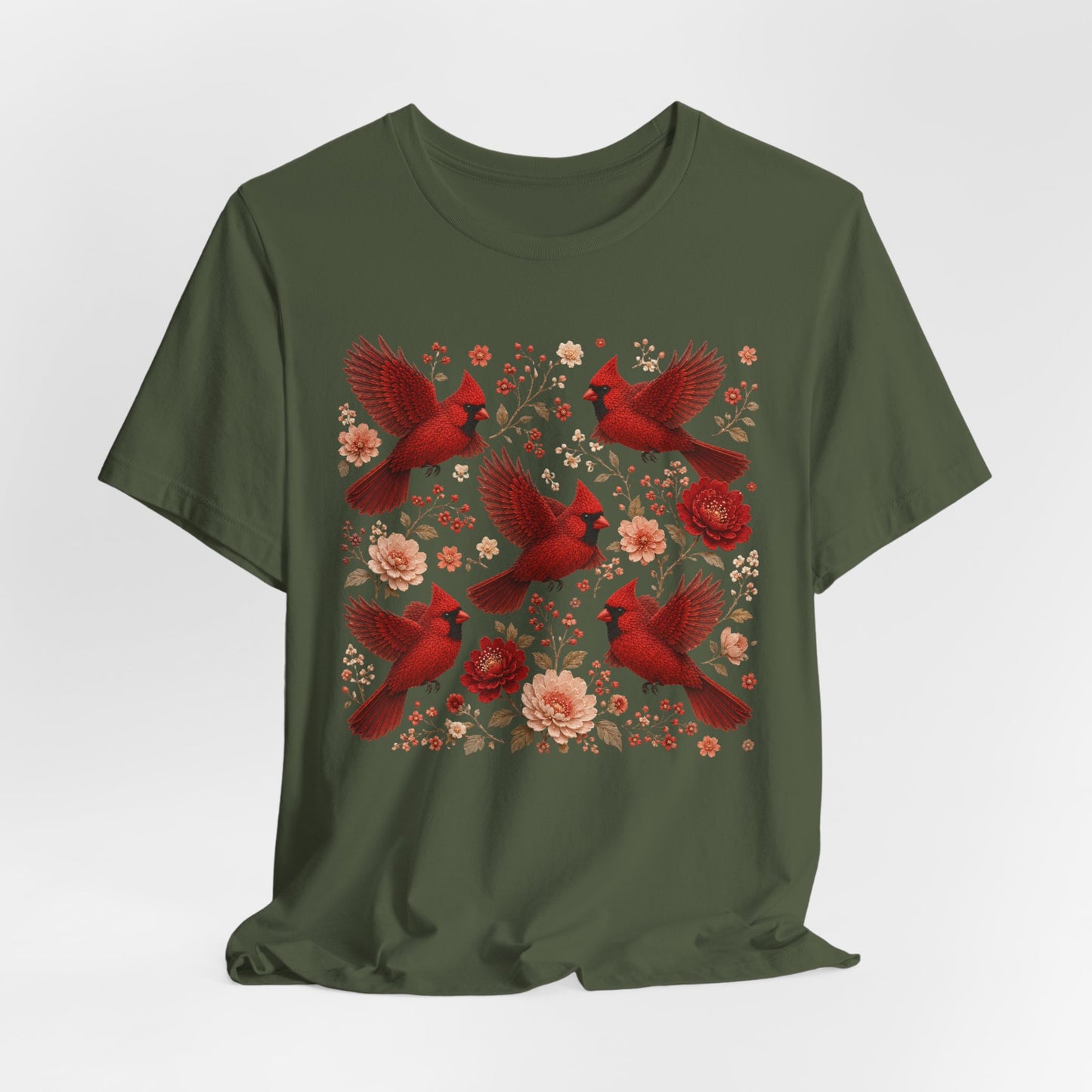 Flower Cardinal Group Tee