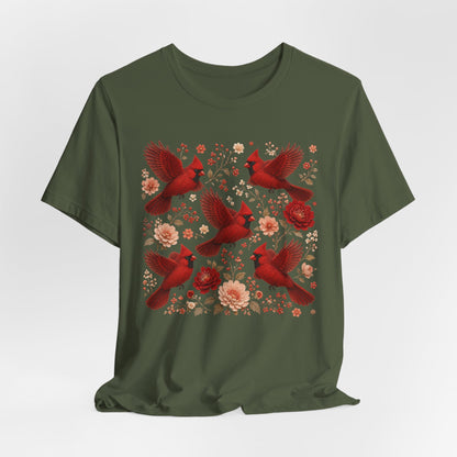 Flower Cardinal Group Tee