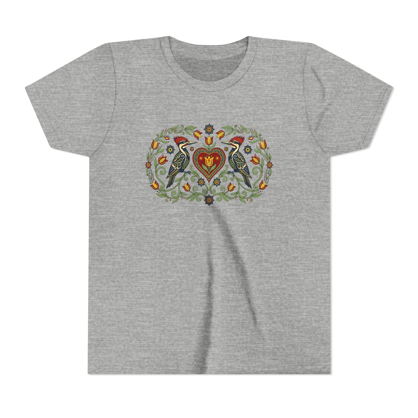 Folk Art Woodpeckers Youth Tee