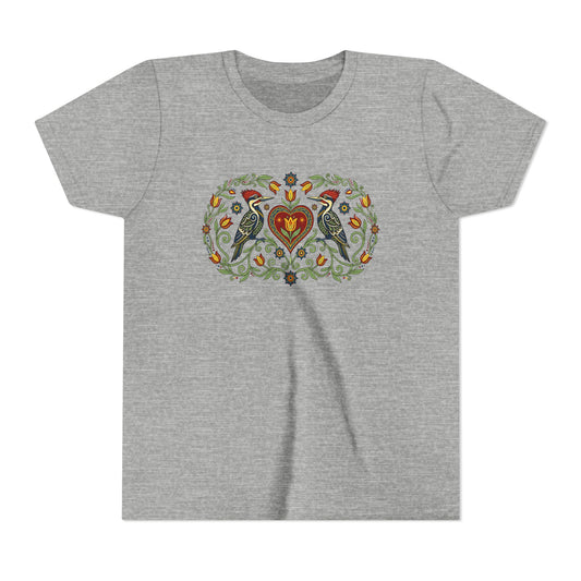 Folk Art Woodpeckers Youth Tee