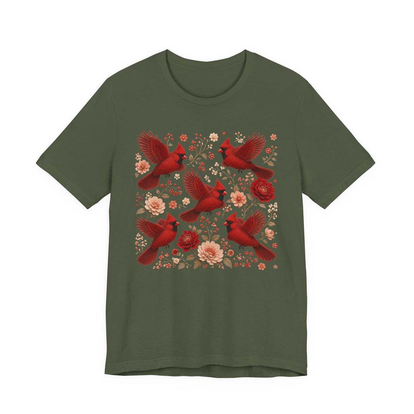 Flower Cardinal Group Tee