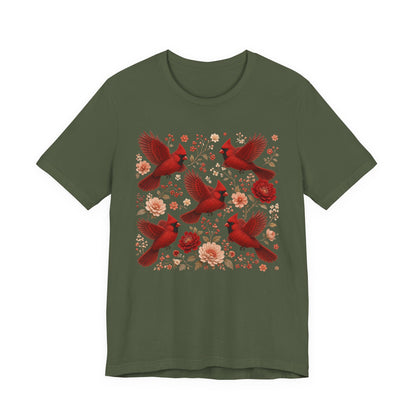 Flower Cardinal Group Tee