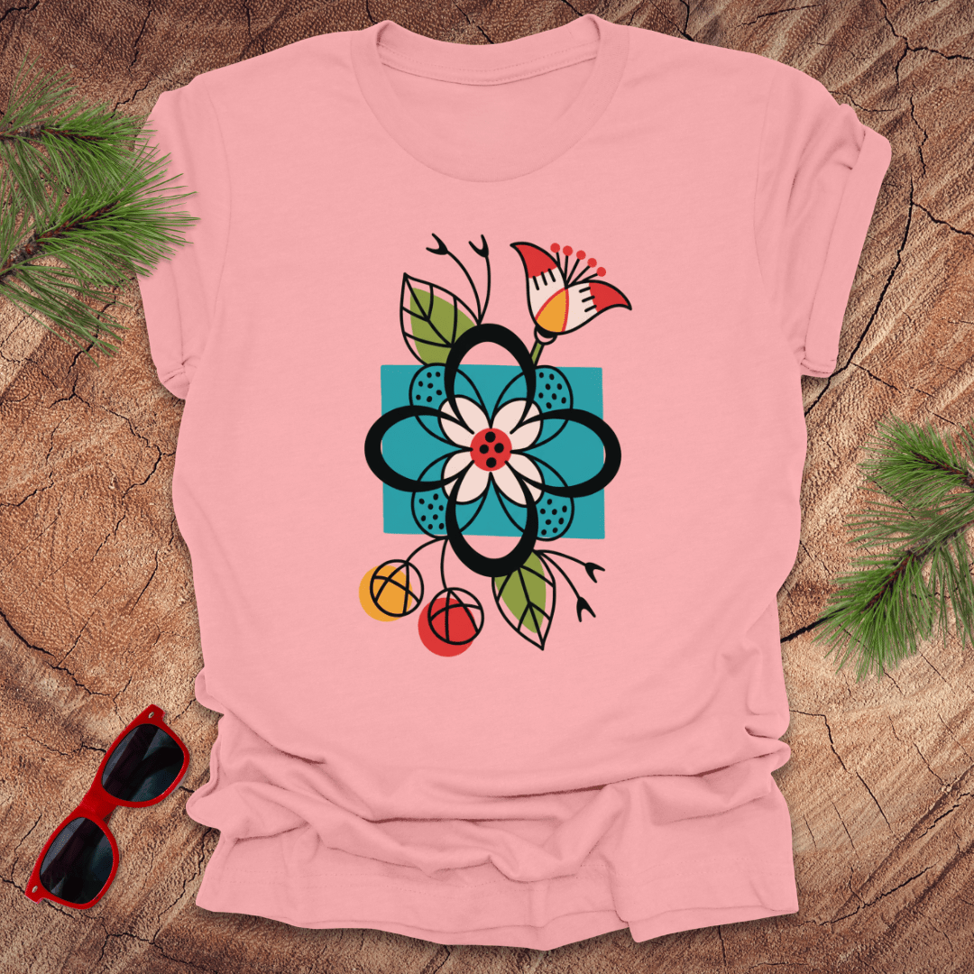 Abstract Flowers Tee - Wandering Owl Adventure Gear