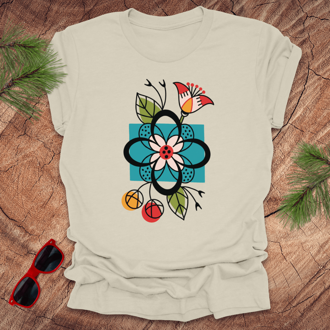 Abstract Flowers Tee - Wandering Owl Adventure Gear