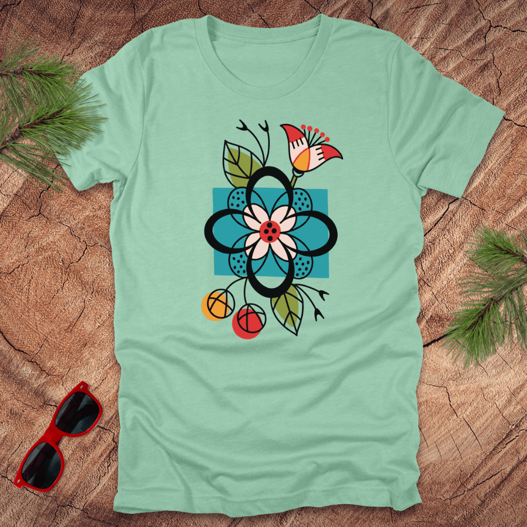 Abstract Flowers Tee - Wandering Owl Adventure Gear