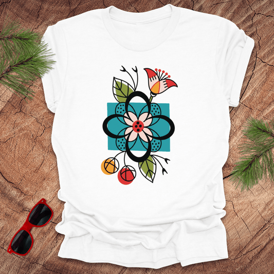 Abstract Flowers Tee - Wandering Owl Adventure Gear