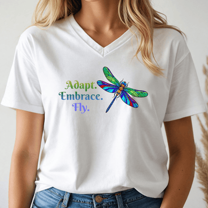 Adapt Dragonfly V-neck Tee