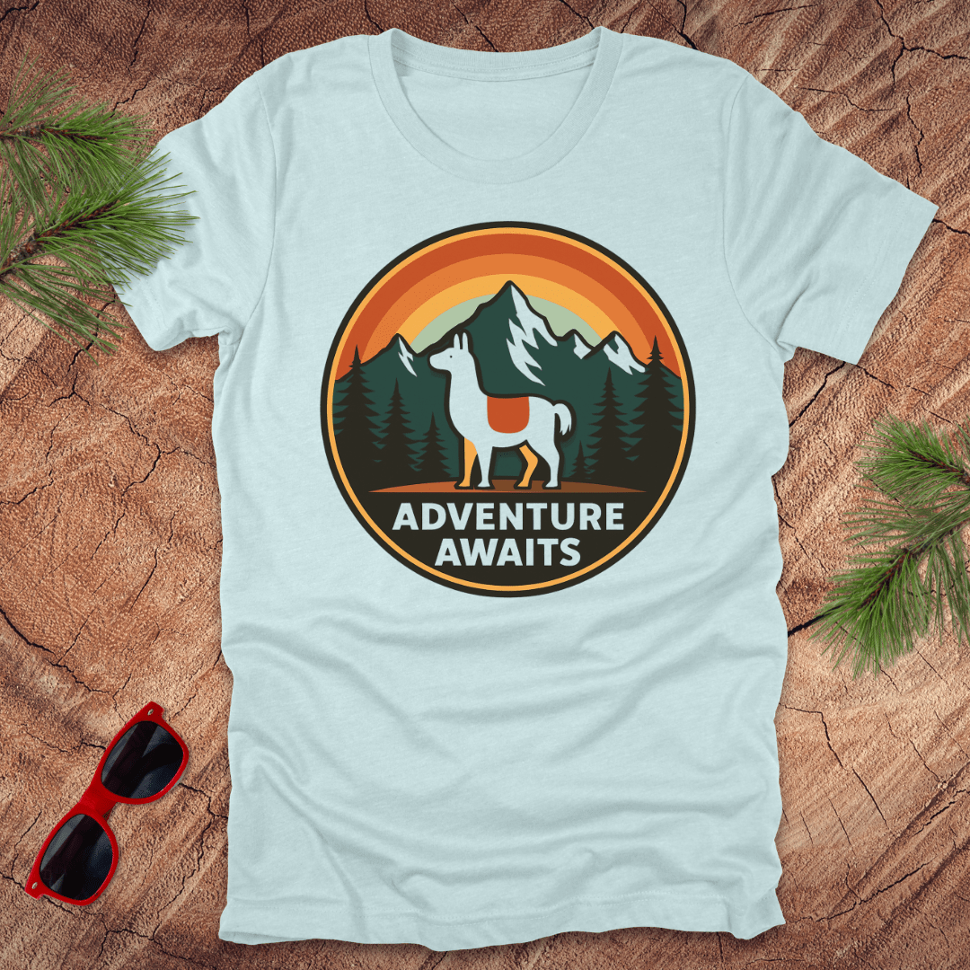 Adventure Awaits Llama Tee - Wandering Owl Adventure Gear