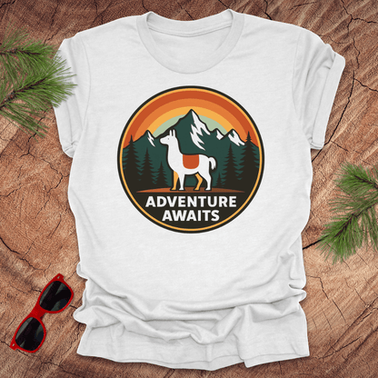 Adventure Awaits Llama Tee - Wandering Owl Adventure Gear