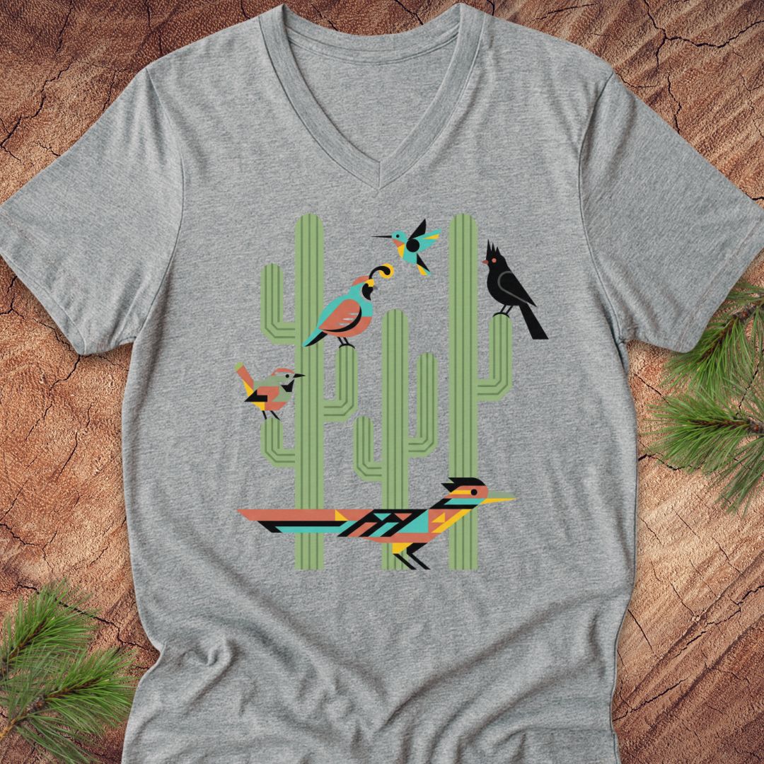 American Southwest Birds V-Neck Tee
