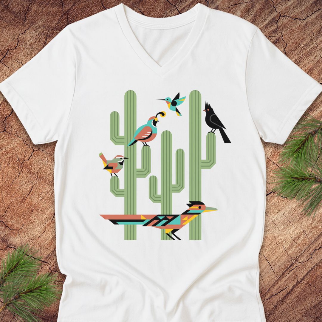 American Southwest Birds V-Neck Tee