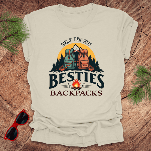 Besties Backpacking Trip 2025 Tee - Wandering Owl Adventure Gear