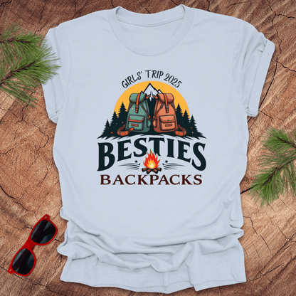 Besties Backpacking Trip 2025 Tee - Wandering Owl Adventure Gear