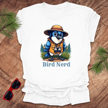 Bird Nerd Blue Jay Tee - Wandering Owl Adventure Gear