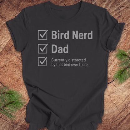 Bird Nerd Dad Checklist Tee