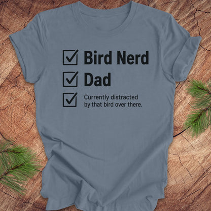 Bird Nerd Dad Checklist Tee