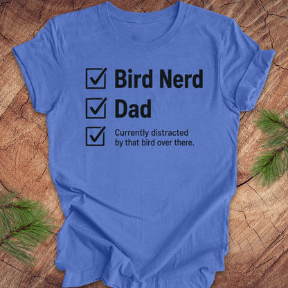 Bird Nerd Dad Checklist Tee