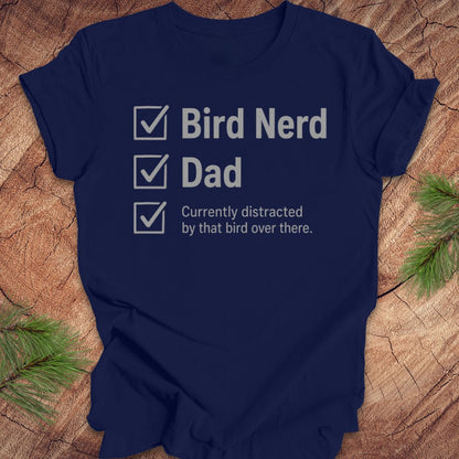 Bird Nerd Dad Checklist Tee