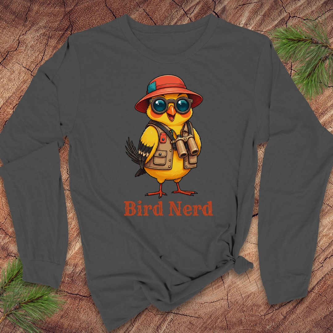 Bird Nerd Goldfinch Long-Sleeve Tee