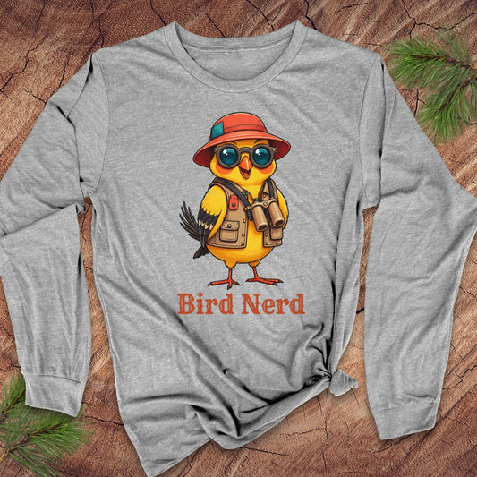 Bird Nerd Goldfinch Long-Sleeve Tee
