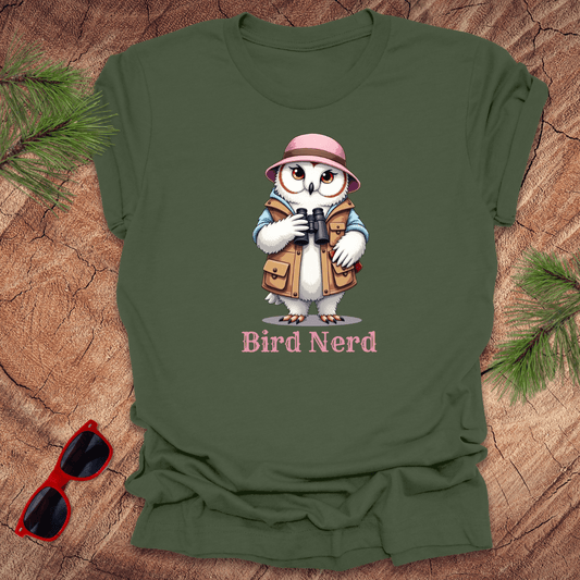 Bird Nerd Snowy Owl Tee - Wandering Owl Adventure Gear