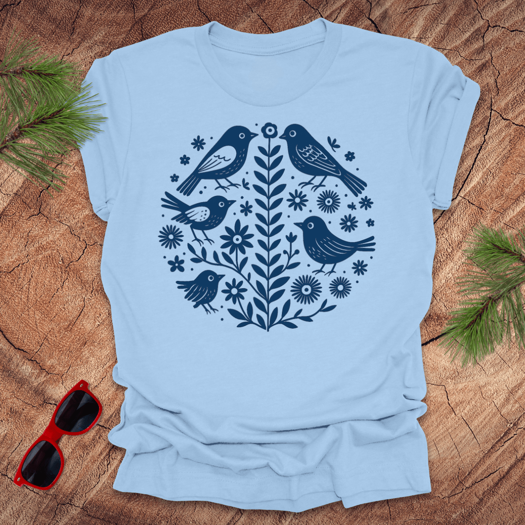 Birds and Flowers Tee - Wandering Owl Adventure Gear