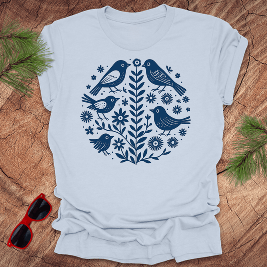 Birds and Flowers Tee - Wandering Owl Adventure Gear