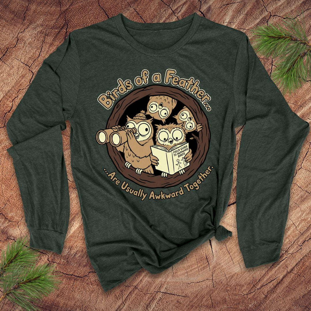 Birds Awkward Together Long-Sleeve Tee