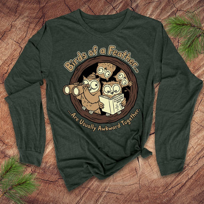 Birds Awkward Together Long-Sleeve Tee