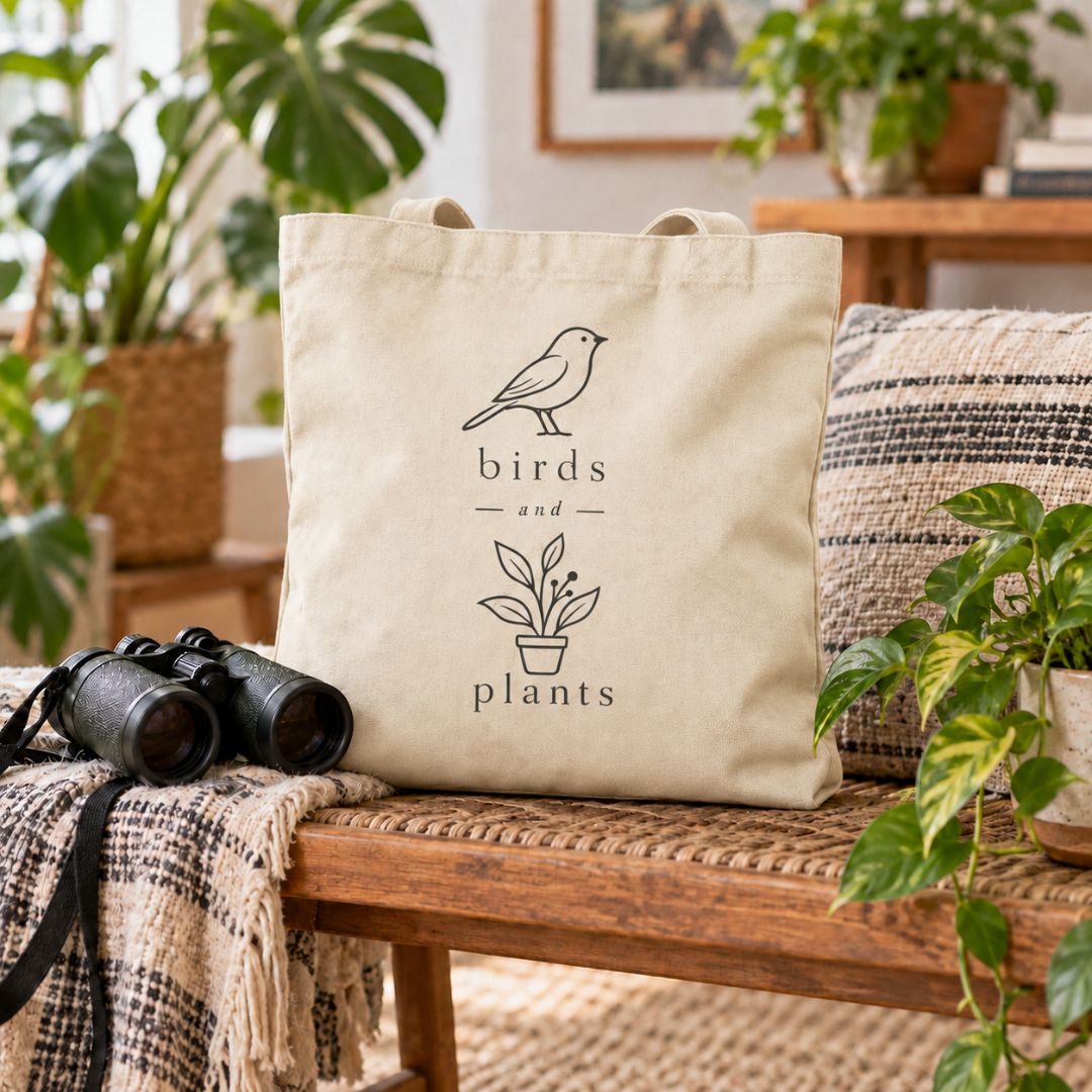 Birds and Plants Tote Bag