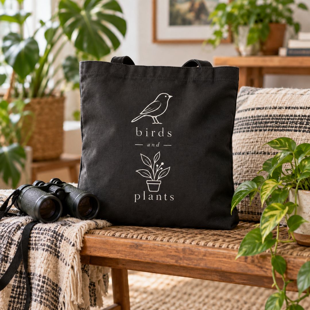 Birds and Plants Tote Bag