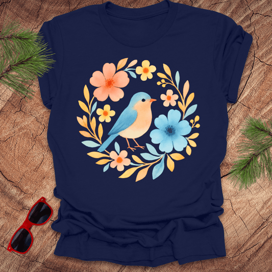 Bluebird and Flowers - Wandering Owl Adventure Gear