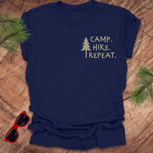 Camp. Hike. Repeat Tee - Wandering Owl Adventure Gear