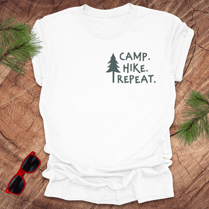 Camp. Hike. Repeat Tee - Wandering Owl Adventure Gear