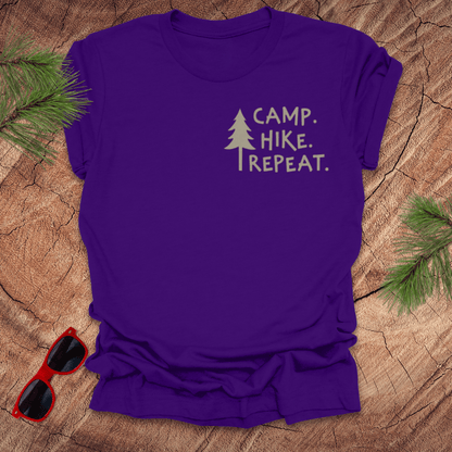 Camp. Hike. Repeat Tee - Wandering Owl Adventure Gear