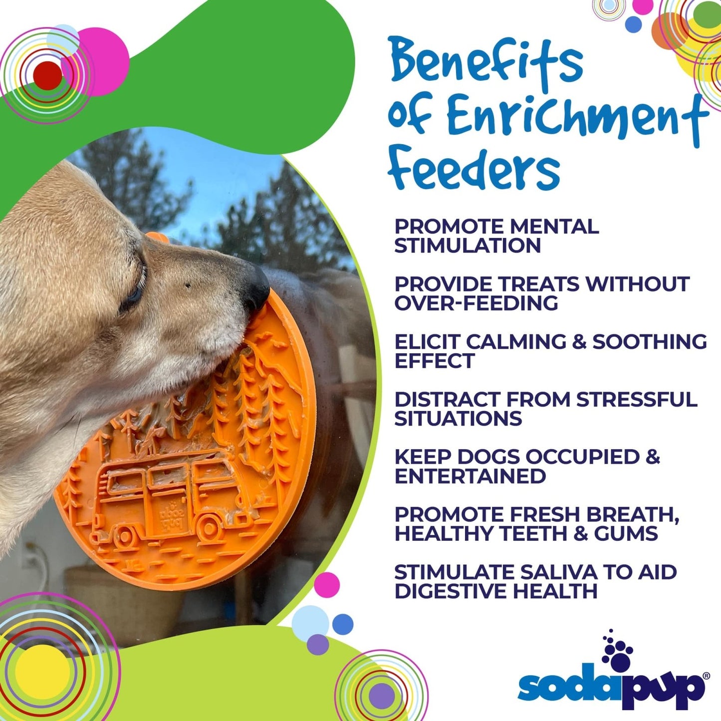 Camper Enrichment Lick Mat With Suction Cups - Wandering Owl Adventure Gear