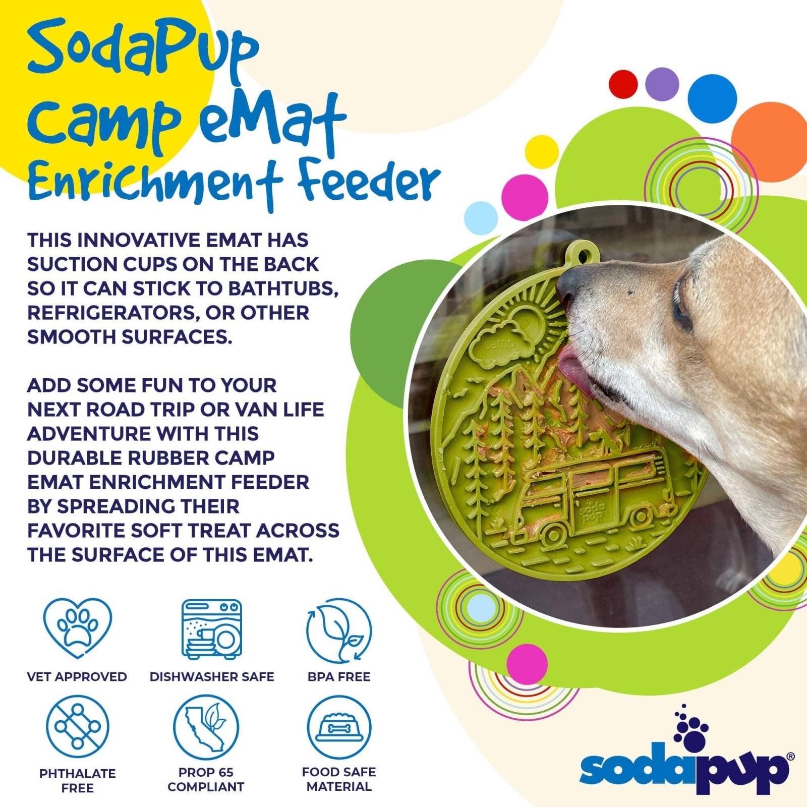 Camper Enrichment Lick Mat With Suction Cups - Wandering Owl Adventure Gear