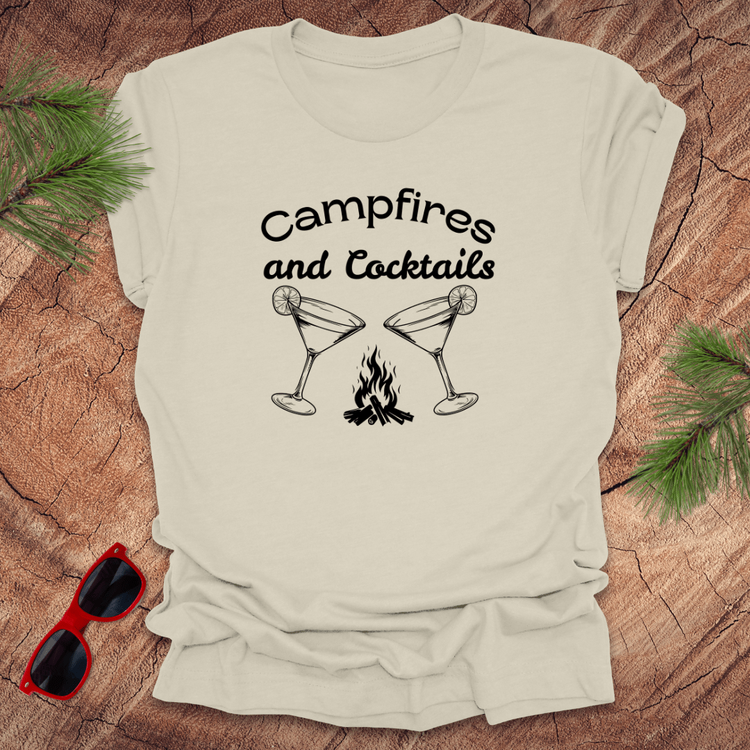 Campfires and Cocktails Tee - Wandering Owl Adventure Gear