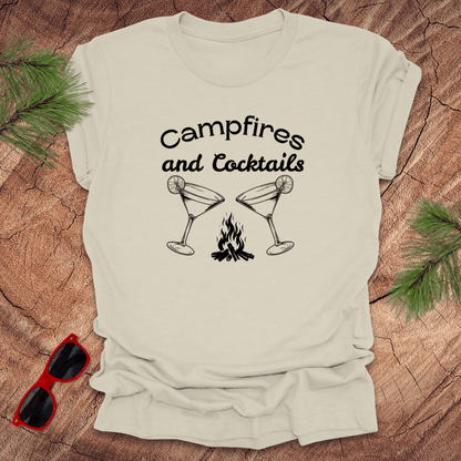 Campfires and Cocktails Tee - Wandering Owl Adventure Gear