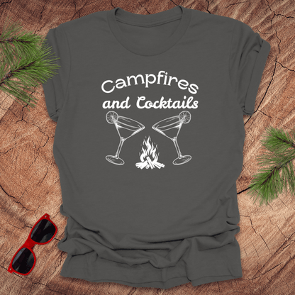 Campfires and Cocktails Tee - Wandering Owl Adventure Gear