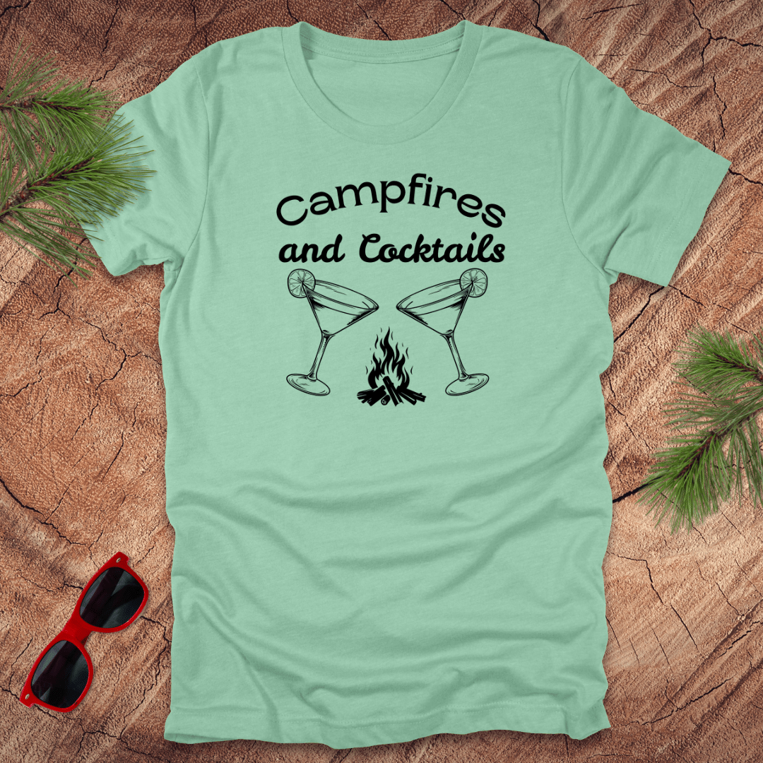 Campfires and Cocktails Tee - Wandering Owl Adventure Gear