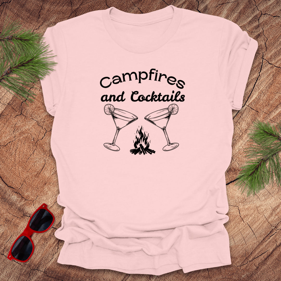 Campfires and Cocktails Tee - Wandering Owl Adventure Gear
