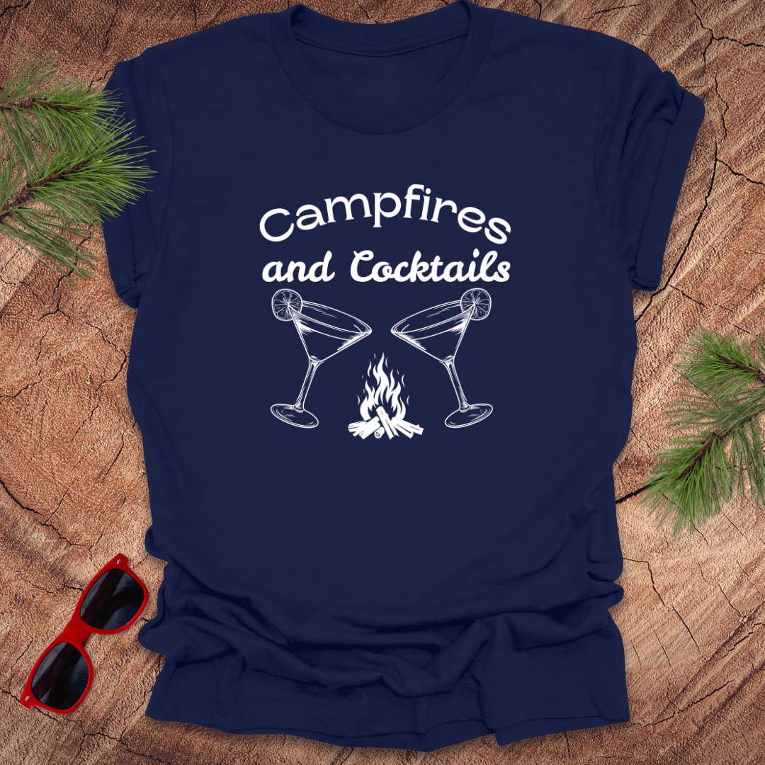 Campfires and Cocktails Tee - Wandering Owl Adventure Gear