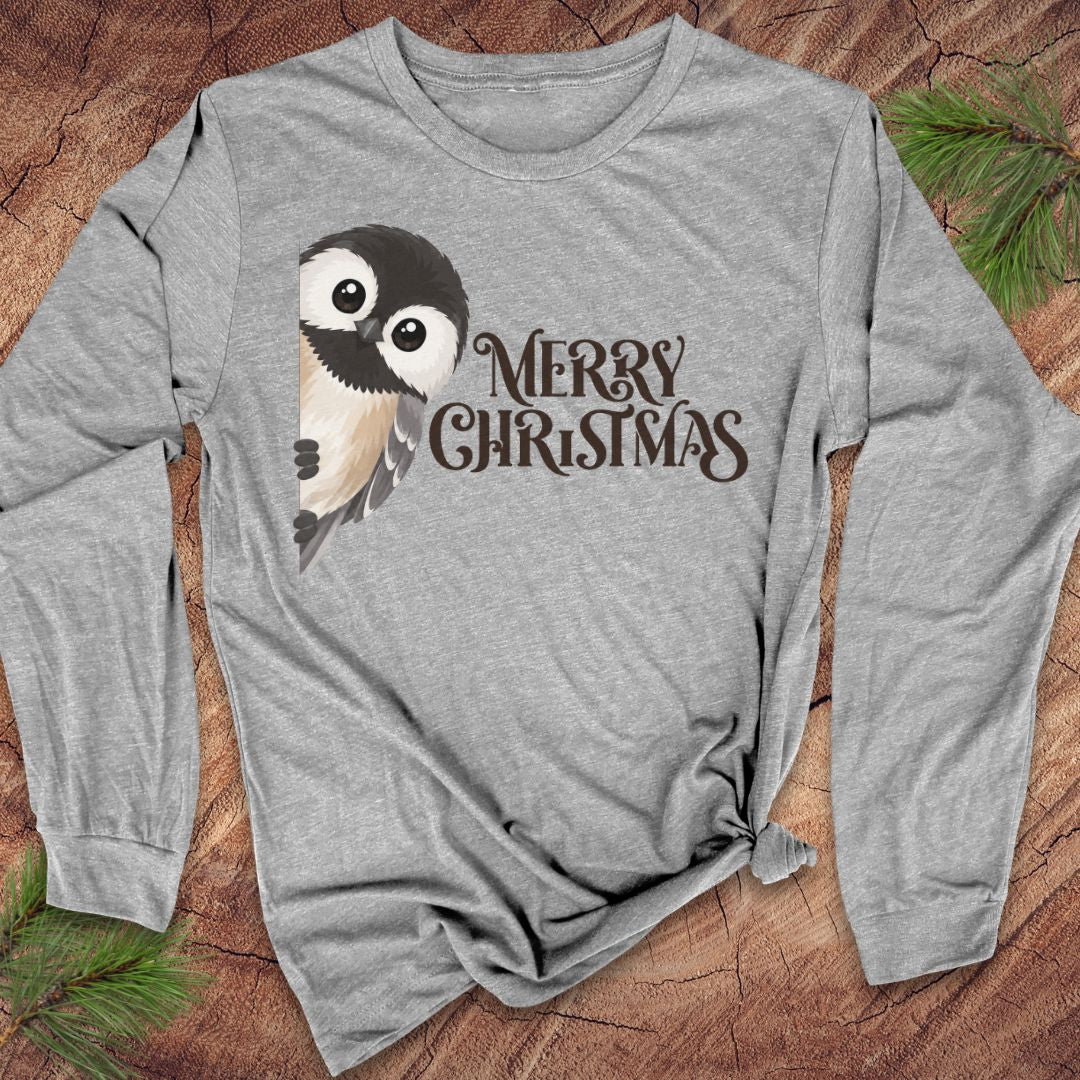 Christmas Chickadee Long-Sleeve Tee